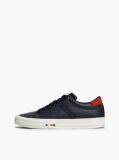 Μπλε Δερμάτινα Sneakers Με Πίσω Λεπτομέρεια Σε Αντίθεση  Άνδρες