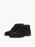 Blue Suede Lace-Up Ankle Boots  Men