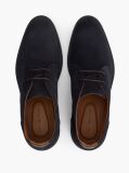 Blue Suede Lace-Up Ankle Boots  Men