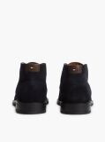 Blue Suede Lace-Up Ankle Boots  Men