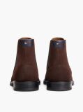 Brown Suede Rubberised Flag Chelsea Boots  Men