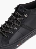 Μαύρο Δερμάτινα Sneakers  Άνδρες