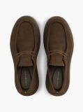 Καφέ Δερμάτινα Δετά Loafers Με Moc Μύτη  Άνδρες