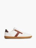 Μπεζ Δερμάτινα Sneakers Με Υφασμάτινα Πάνελ  Άνδρες