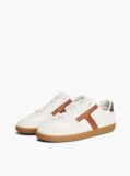 Μπεζ Δερμάτινα Sneakers Με Υφασμάτινα Πάνελ  Άνδρες