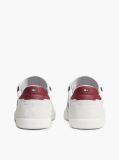 Άσπρο Δερμάτινα Sneakers Με Υφασμάτινα Πάνελ  Άνδρες