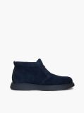 Blue Suede Flag Plaque Chukka Boots  Men