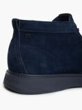 Blue Suede Flag Plaque Chukka Boots  Men