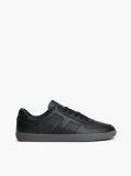 Μαύρο Δερμάτινα Sneakers Με Λογότυπο  Άνδρες