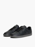 Μαύρο Δερμάτινα Sneakers Με Λογότυπο  Άνδρες