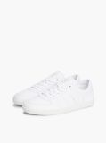 Άσπρο Δερμάτινα Sneakers Με Λογότυπο  Άνδρες