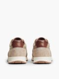 Beige Leather Mixed Texture Sneakers  Men