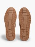 Beige Leather Mixed Texture Sneakers  Men