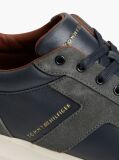 Μπλε Δερμάτινα Sneakers Με Μίξη Υφών  Άνδρες