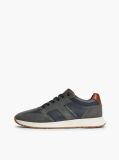 Μπλε Δερμάτινα Sneakers Με Μίξη Υφών  Άνδρες