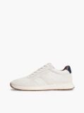Μπεζ Δερμάτινα Sneakers Με Μίξη Υφών  Άνδρες
