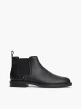 Black Pebble Grain Leather Chelsea Boots  Men