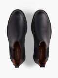 Black Pebble Grain Leather Chelsea Boots  Men