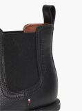 Black Pebble Grain Leather Chelsea Boots  Men