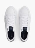 Άσπρο Δερμάτινα Sneakers Basketball Με Global Ριγέ Λεπτομέρεια  Άνδρες