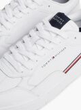 Άσπρο Δερμάτινα Sneakers Basketball Με Global Ριγέ Λεπτομέρεια  Άνδρες