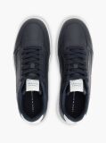 Μπλε Δερμάτινα Sneakers Basketball Με Global Ριγέ Λεπτομέρεια  Άνδρες