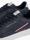 Μπλε Δερμάτινα Sneakers Basketball Με Global Ριγέ Λεπτομέρεια  Άνδρες