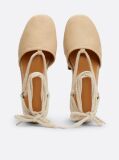 Beige Linen Rope Detail Wedge Heel Sandals  Women