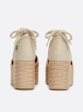 Beige Linen Rope Detail Wedge Heel Sandals  Women