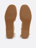 Beige Linen Rope Detail Wedge Heel Sandals  Women