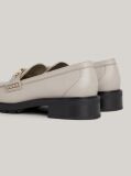 Beige TH Monogram Leather Loafers  Women