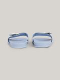 Blue TH Monogram Buckle Suede Sandals  Women