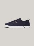 Blue Enamel Flag Canvas Trainers  Women