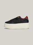 Black TH Monogram Leather Platform Trainers  Women