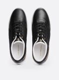 Black TH Monogram Leather Platform Trainers  Women