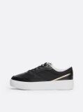 Black TH Monogram Leather Platform Trainers  Women
