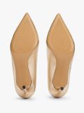 Gold Metallic Leather Pointed Stiletto Heels  Women