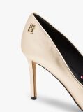 Gold Metallic Leather Pointed Stiletto Heels  Women