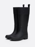 Black TH Monogram Rubber Cleat Rain Boots  Women