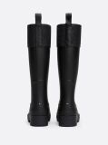 Black TH Monogram Rubber Cleat Rain Boots  Women