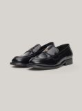 Μαύρο TH Monogram Δερμάτινα Loafers  Γυναίκες