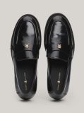 Μαύρο TH Monogram Δερμάτινα Loafers  Γυναίκες