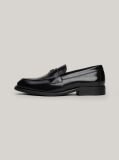 Μαύρο TH Monogram Δερμάτινα Loafers  Γυναίκες