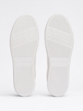 Beige Essential Metallic Leather Court Trainers  Women