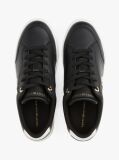 Black TH Monogram Leather Court Trainers  Women
