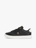 Black TH Monogram Leather Court Trainers  Women