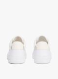 White TH Monogram Leather Court Trainers  Women