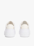White TH Monogram Leather Court Trainers  Women