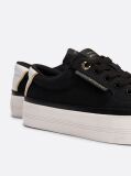 Black Contrast Trim Trainers  Women