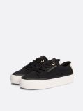 Black Contrast Trim Trainers  Women